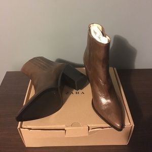 Zara dark brown ankle boots